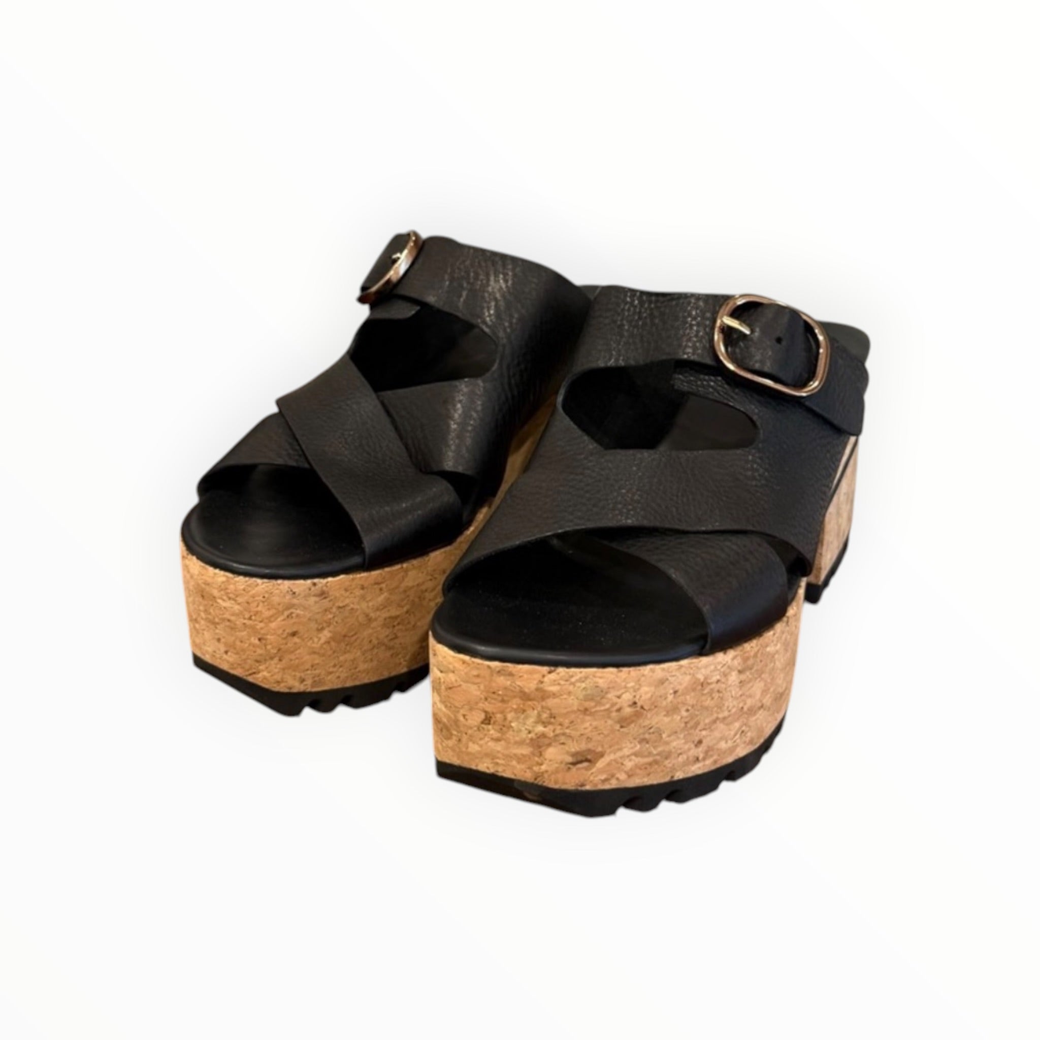 Homers Venice Wedge Sandal - Black
