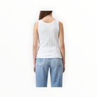 Closed Half Placket Tank - Ivory
