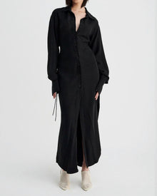 SUBOO Halley Maxi Shirt Dress - Black