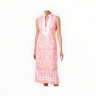 Sail to Sable Pink Ikat Print Cotton Tunic Dress