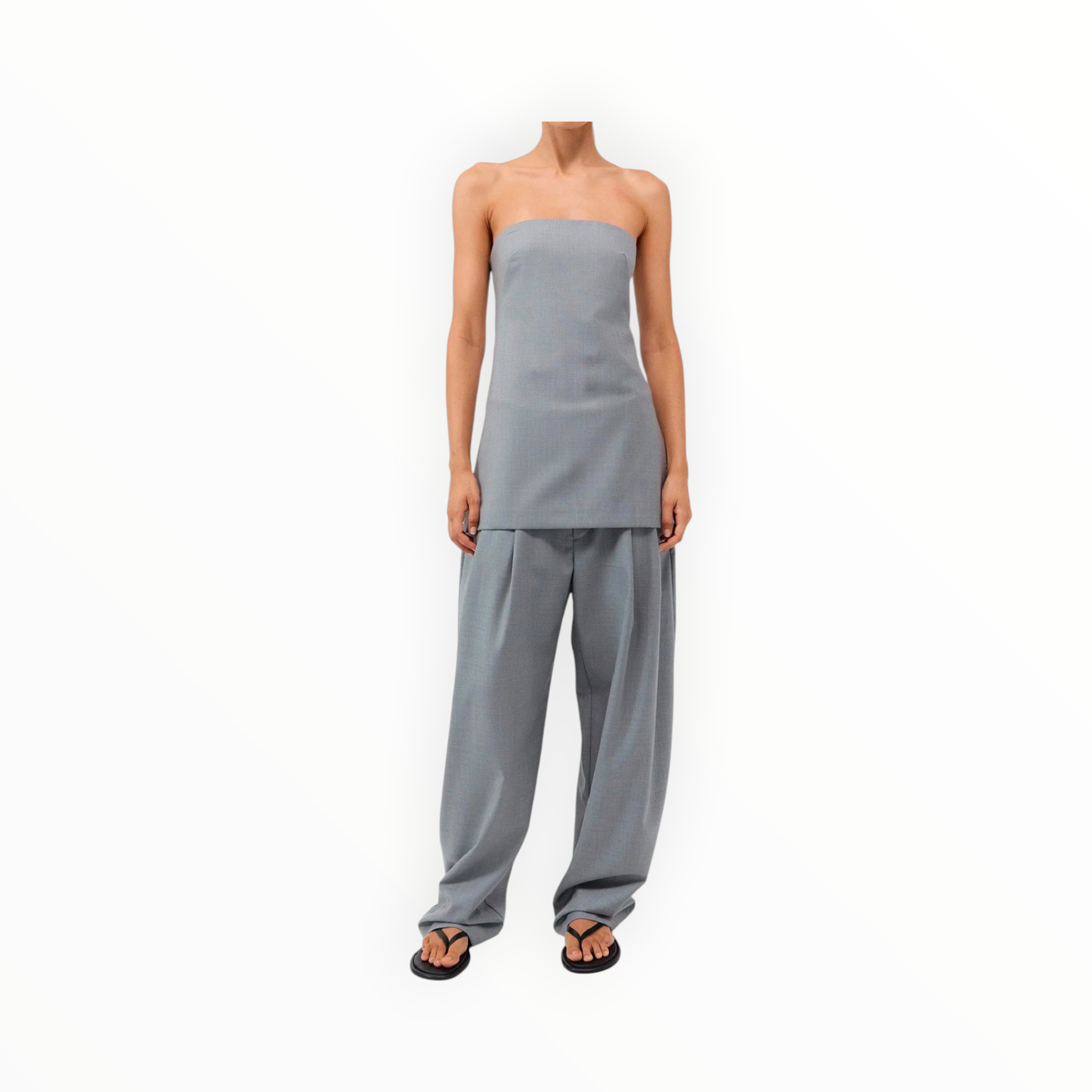 St. Agni Wool Column Tunic - Grey