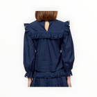 Stellah Eyelet Trimmed High Neck Blouse - Ink