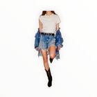 Moussy Vintage No Belt Ludlow Shorts - Light Blue