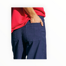 Frank & Eileen Wexford Wide-Leg Linen Pant - Summer Navy