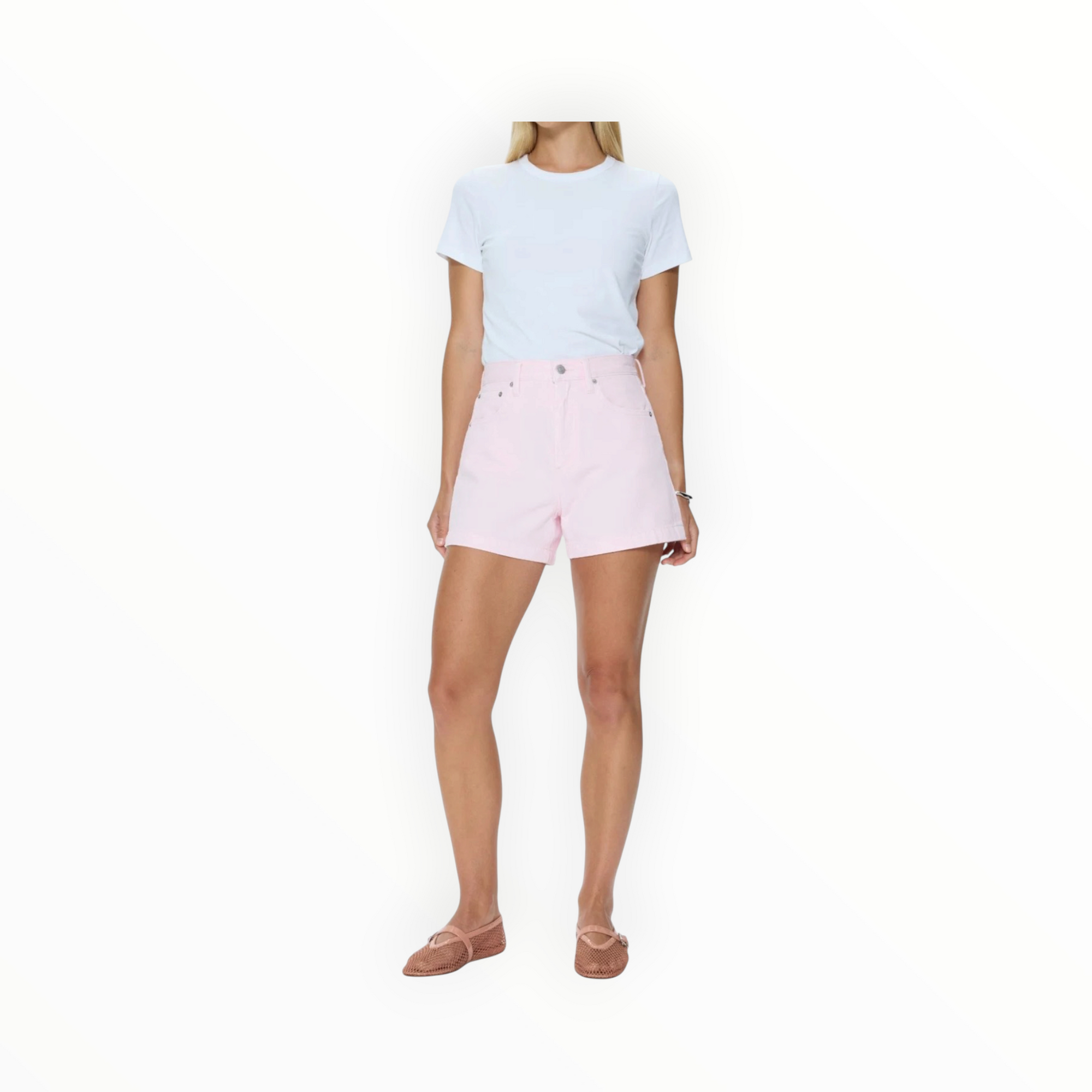 Pistola Saige High Rise A-Line Shorts - Blush