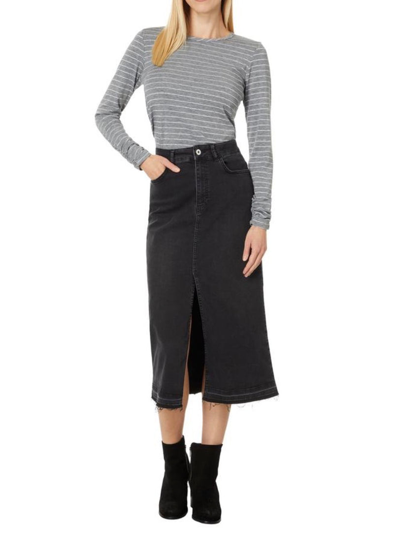 Elliott Lauren Washed Denim Skirt - Black