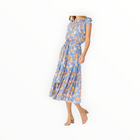 Shoshanna Peony Floral Dress - Slate Blue Multi