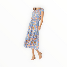 Shoshanna Peony Floral Dress - Slate Blue Multi