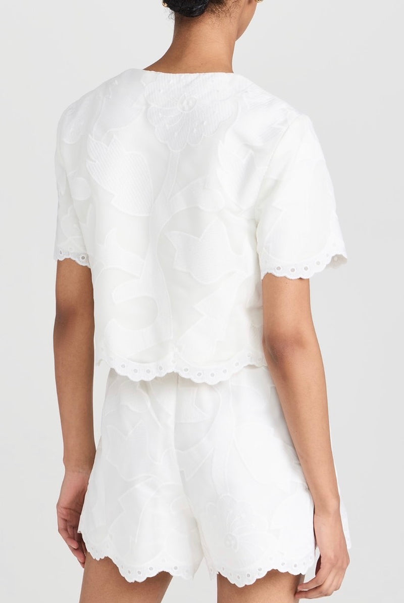 Amanda Uprichard Finley Top - White
