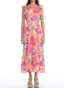 Banjanan Hannah Dress - Ikat Floral Spice