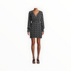 Tanya Taylor Kris Poppy Print Silk Long Sleeve Short Dress