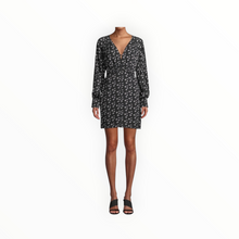 Tanya Taylor Kris Poppy Print Silk Long Sleeve Short Dress