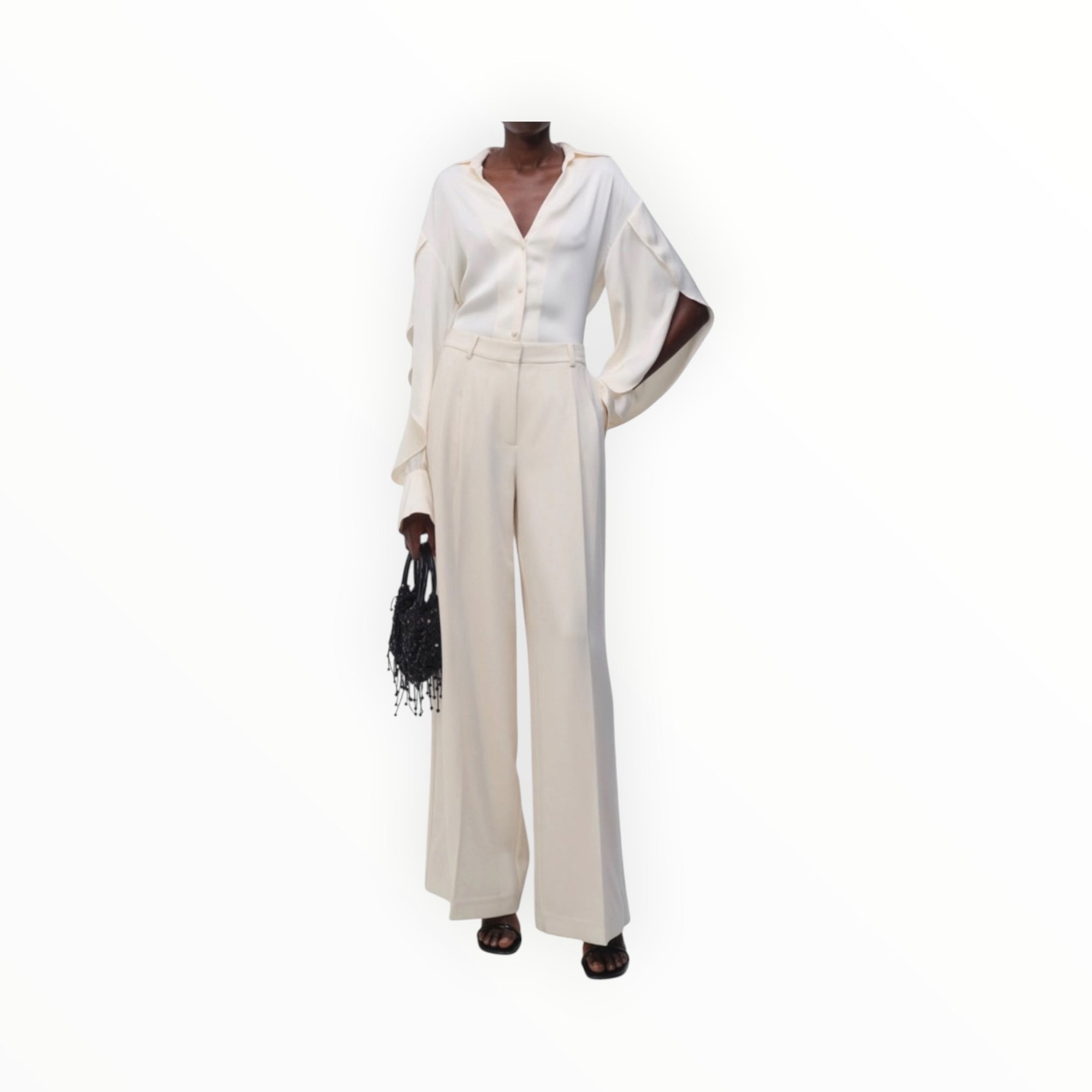 SIMKHAI Yanna Open Sleeve Shirt - Natural White