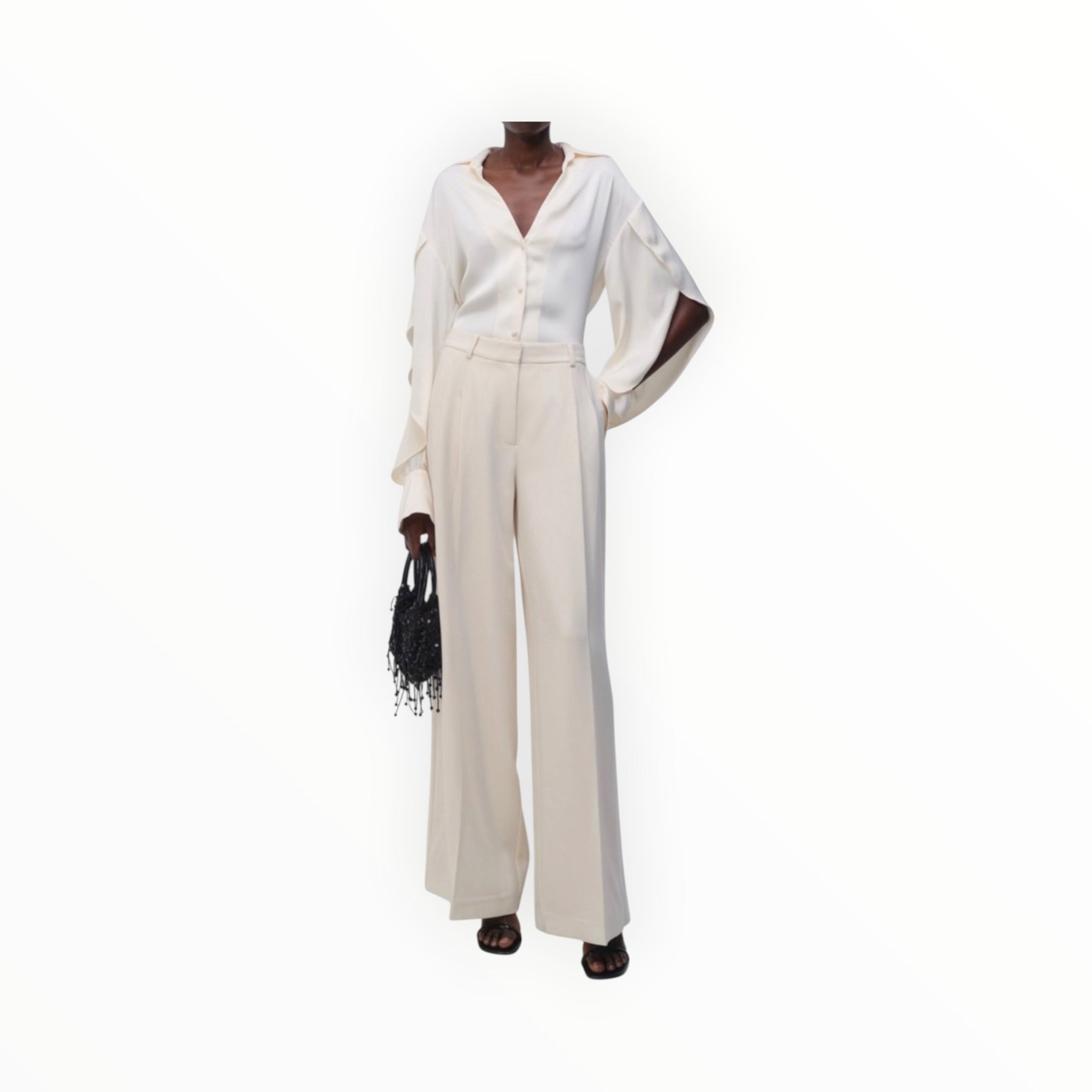 SIMKHAI Yanna Open Sleeve Shirt - Natural White