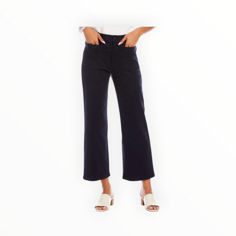 Karen Kane Lauren Patch Pocket Cropped Pants - Navy