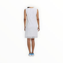 Joseph Ribkoff Mesh Overlay Dress - White