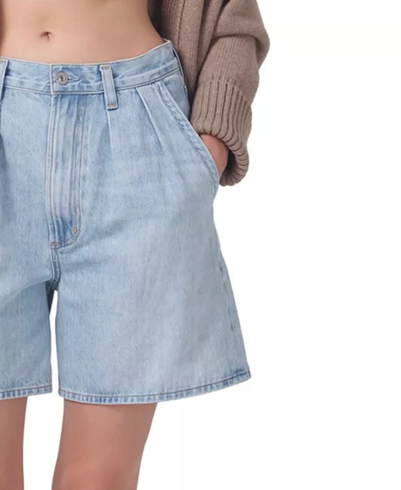 Citizens of Humanity Martizy Denim Trouser Shorts - Winsor