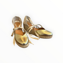 Pinaz Tie Up Wedge Espadrille - Platinum