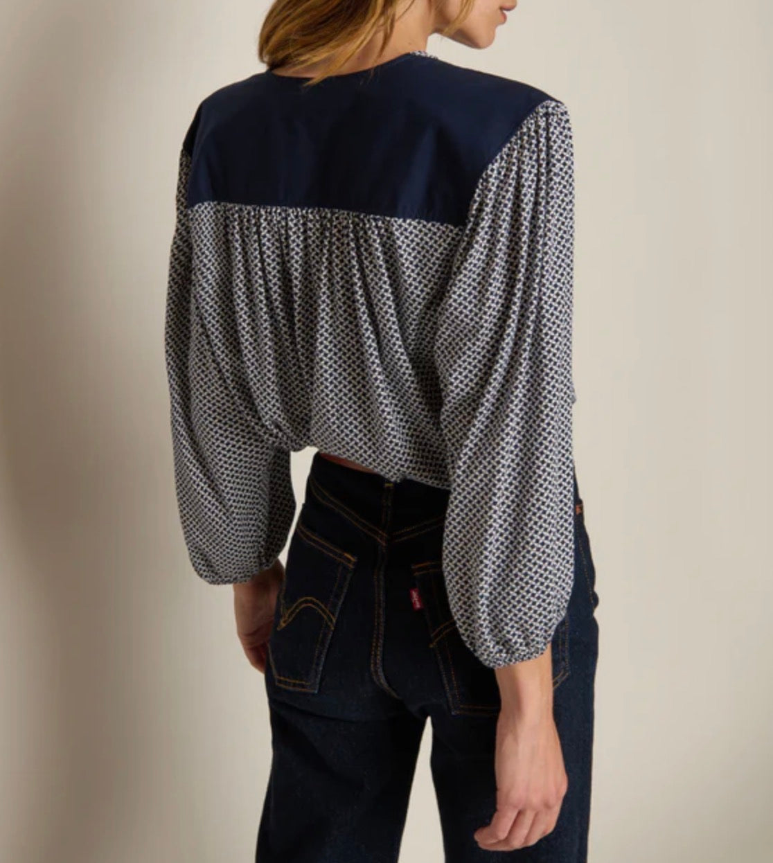 Nation Ltd Twyla Long Sleeve Top - Tossed Geo