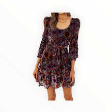 Hale Bob Velvet Burnout Talora Silk Dress - Black