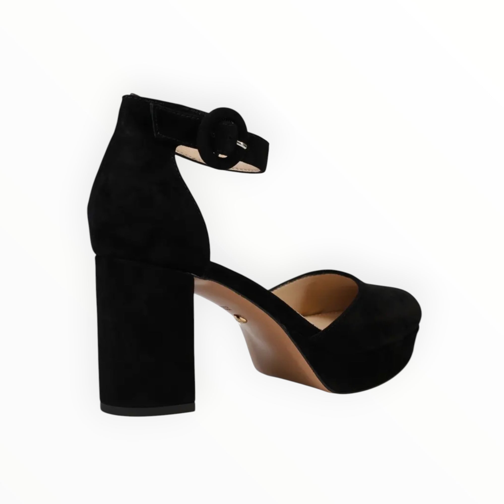 Pelle Moda Lenor Heeled Platform Sandal - Black