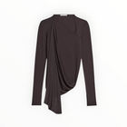 Helmut Lang Twisted Long Sleeve Shirt - Dark Roast