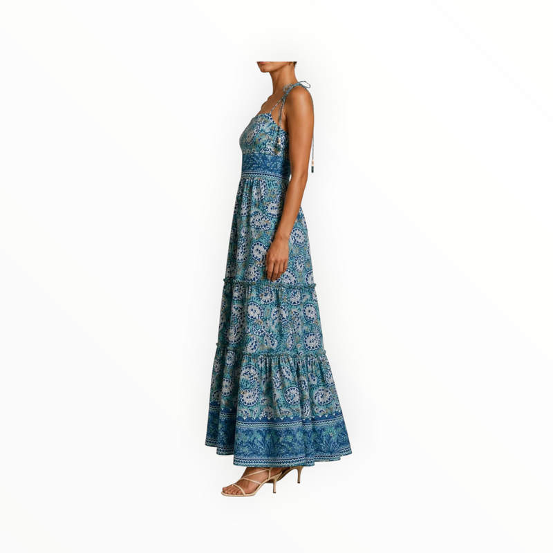 SALROSA Paisley Maxi Dress - Teal