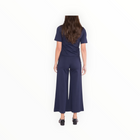 Ripley Rader Ponte Knit Cropped Wide Leg Pant - Navy