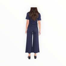 Ripley Rader Ponte Knit Cropped Wide Leg Pant - Navy