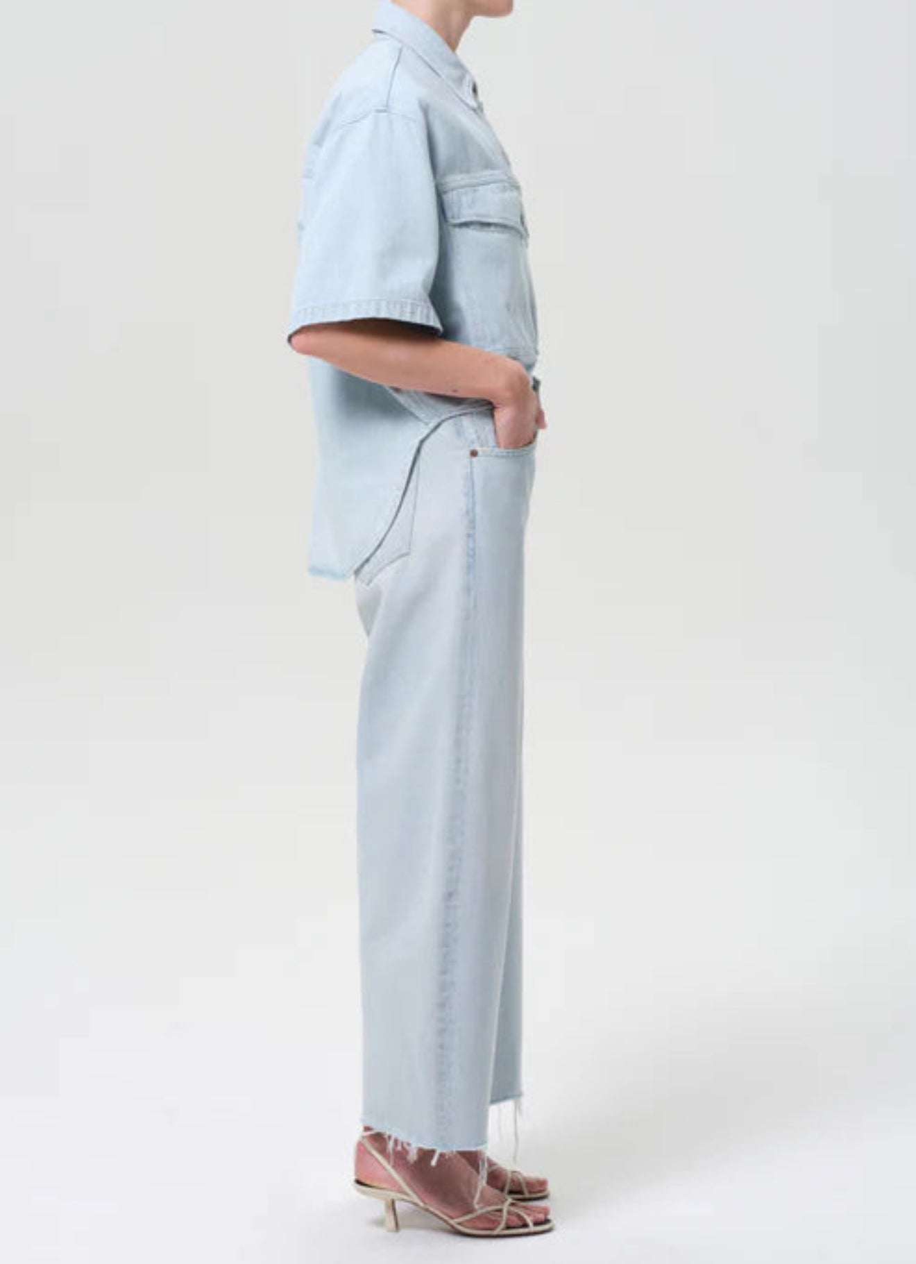 AGOLDE Low Curve Fray - Flourish