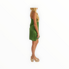 Enza Costa Textured Satin Mini Dress - Green
