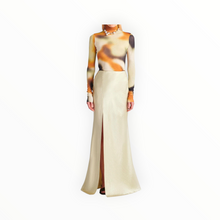 Nanushka Harlow Crinkled-Satin Skirt - Green Tea