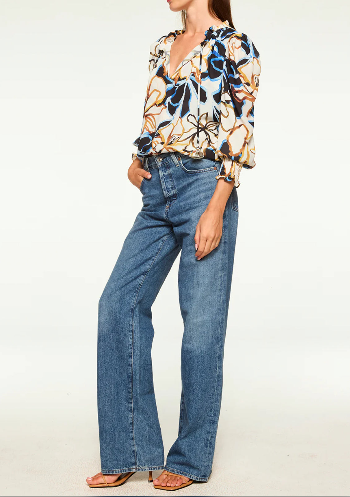 MISA Siena Top - Bold Blooms Crepe