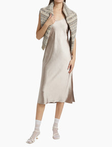 dh New York Lou Sweater & Satin - Dress Set - Oatmeal Combo