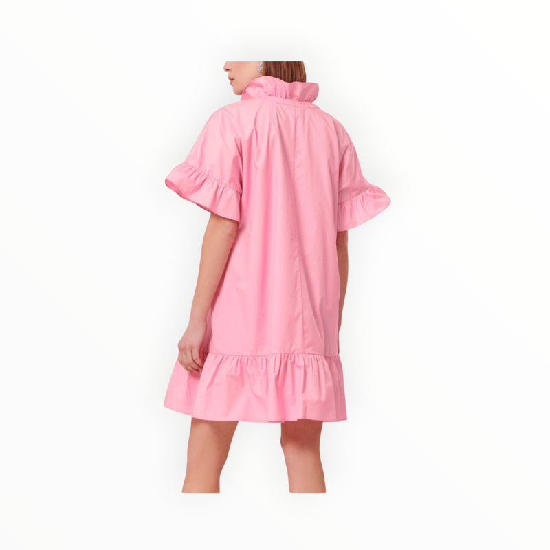 Tara Jarmon Ripoline Poplin Dress - Pink