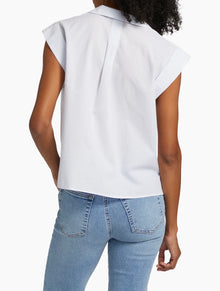 Frame The Seersucker Leisure Shirt - Light Chambray Multi