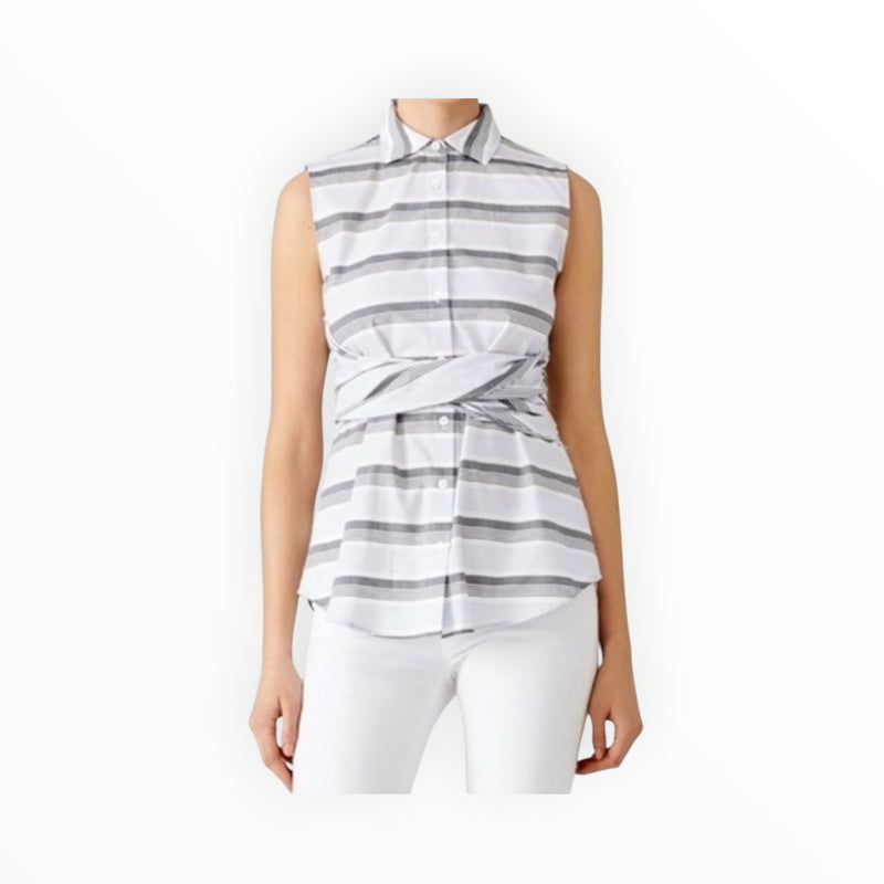 Derek Lam 10 Crosby Twist Front Shirt