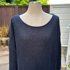 Elaine Kim Cotton Waffle Knit Ramsey Sweater - Ink