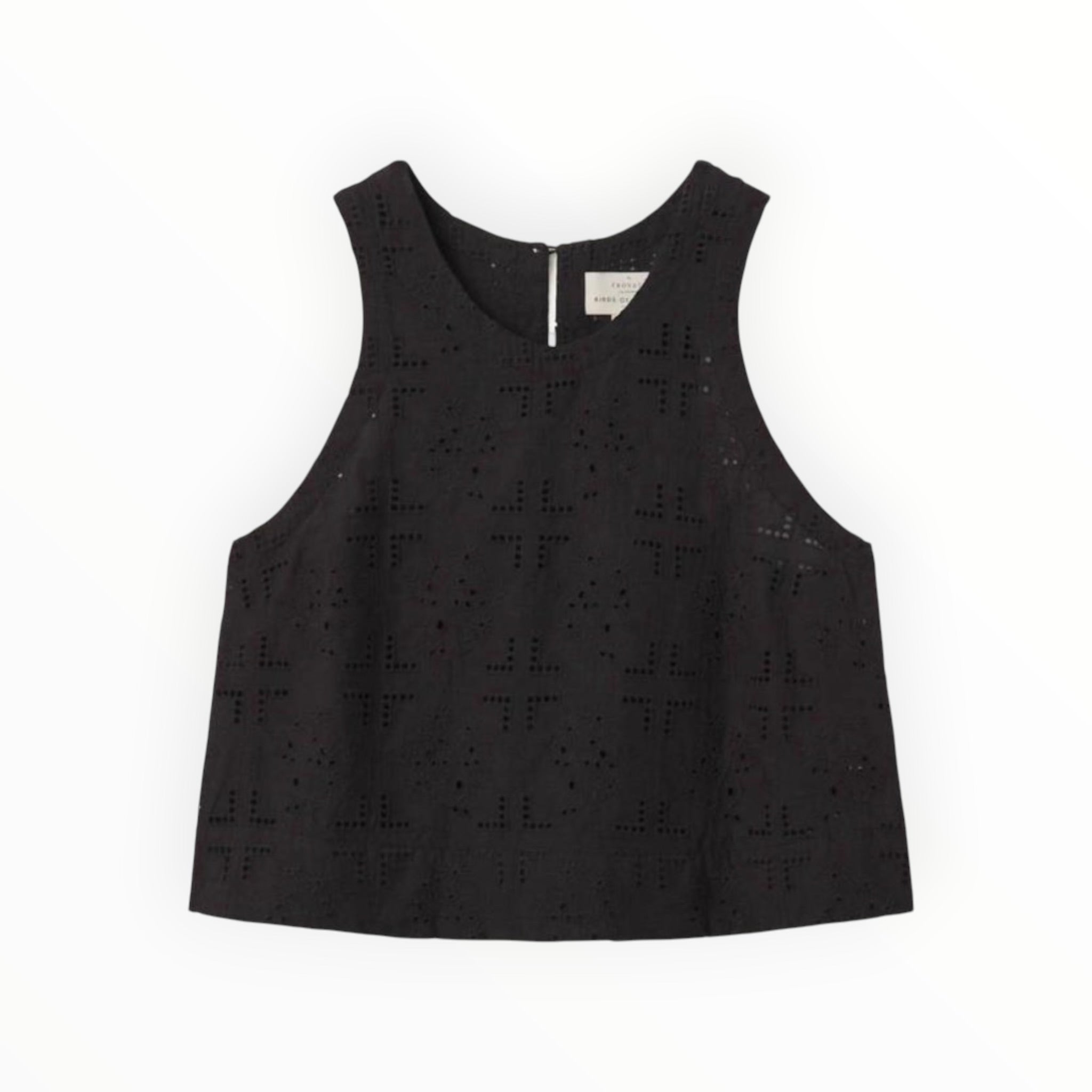 Trovata Esther Eyelet Tank - Black Handkerchief