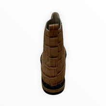 Frēda Salvador Drew Chelsea Boot - Khaki Croc Embossed