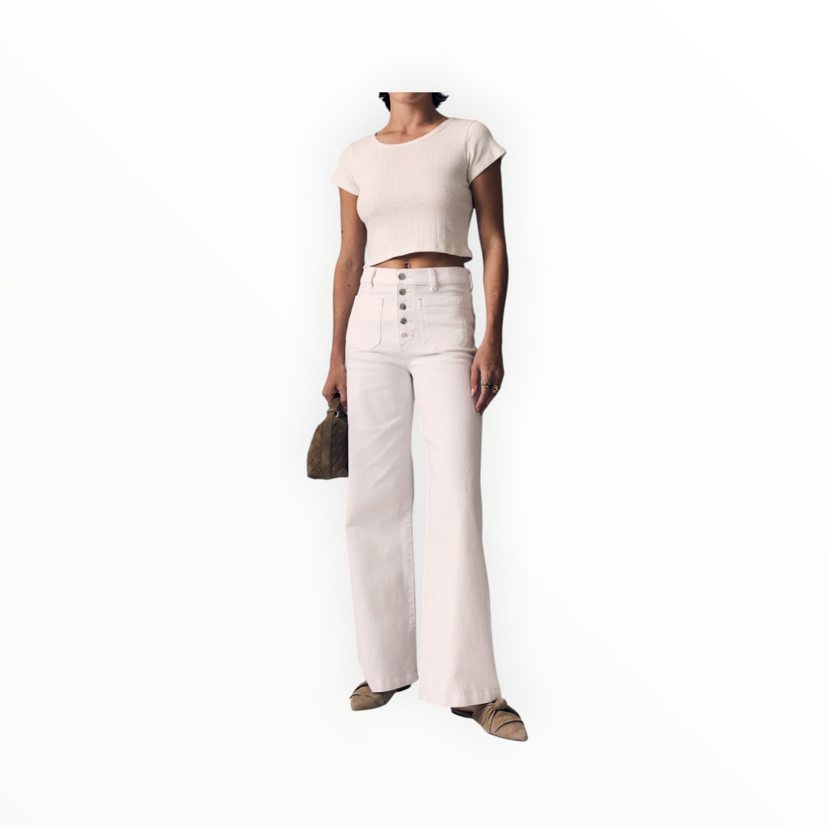 LE JEAN Georgia Wide Leg - White