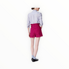Vanessa Bruno Adriel Cotton High Rise Shorts - Lie de Vin