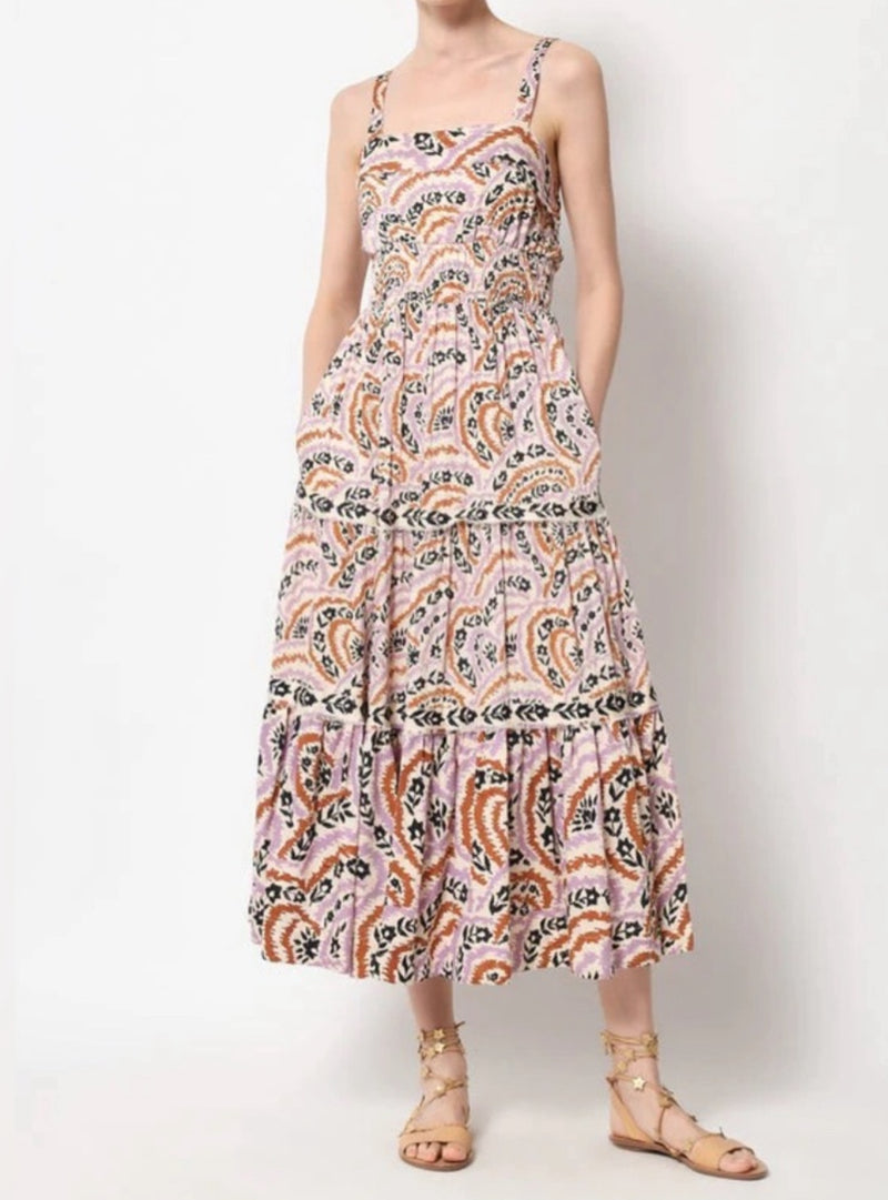 Omika Monroe Midi Dress - Lucia Lavender