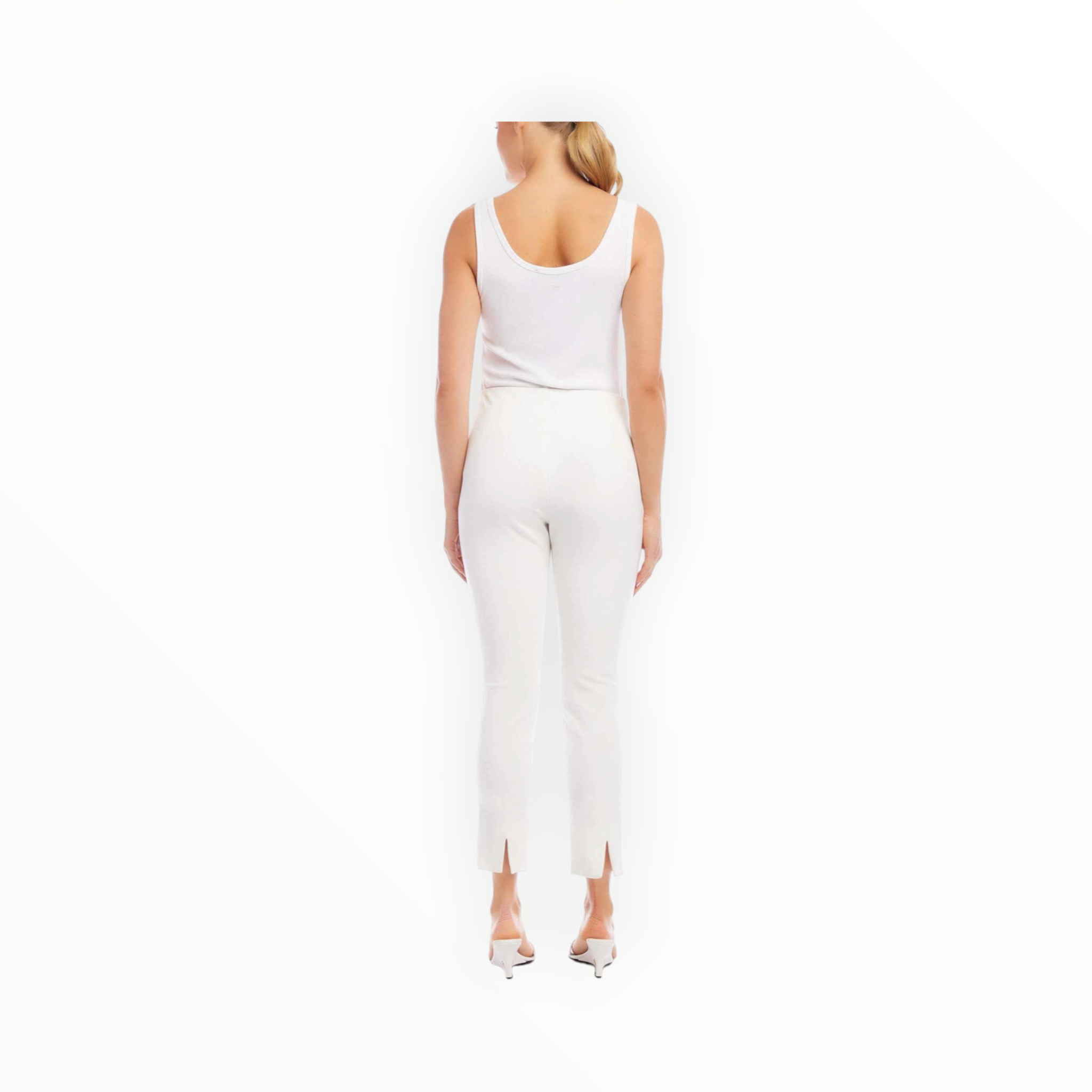 Fifteen Twenty Ankle Slit Pant - Off White