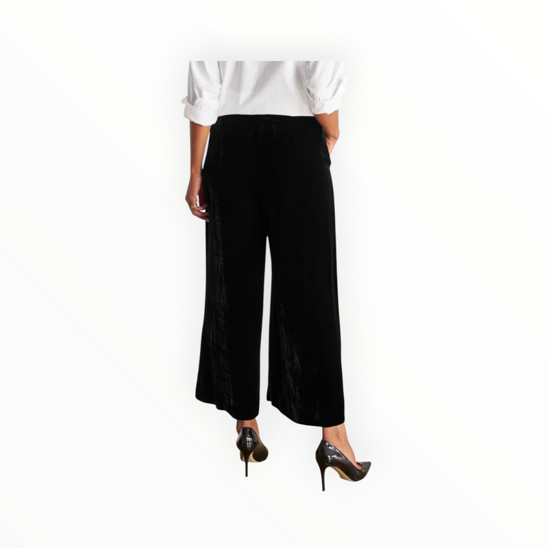Frank & Eileen MAISIE Italian Washed Velvet Pant - Black