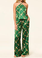 MISA Izzie Pants - Tulip Lattice Satin