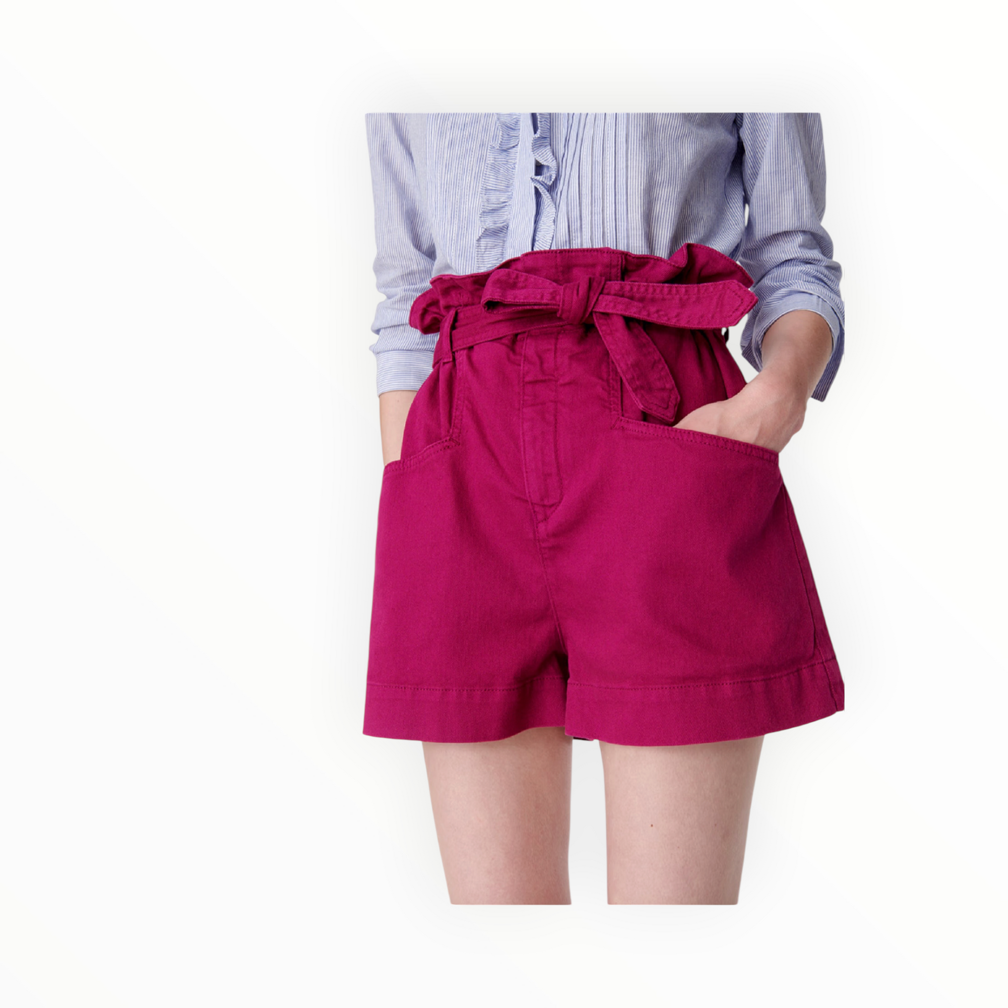 Vanessa Bruno Adriel Cotton High Rise Shorts - Lie de Vin