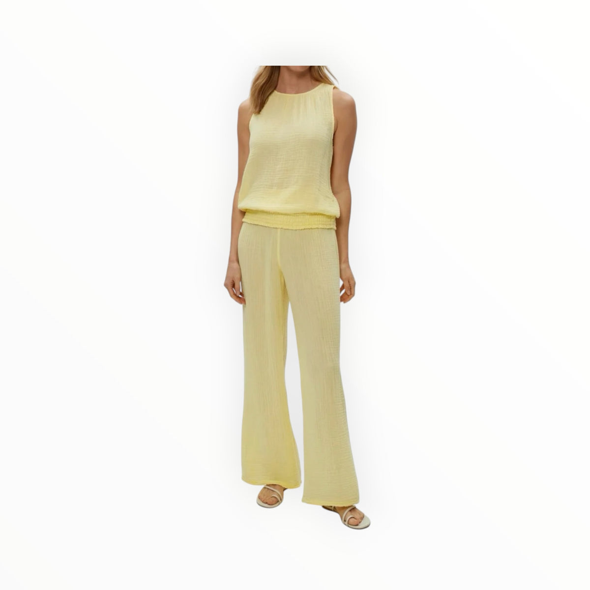 Michael Stars Janelle Tie Neck Tank - Lemonade