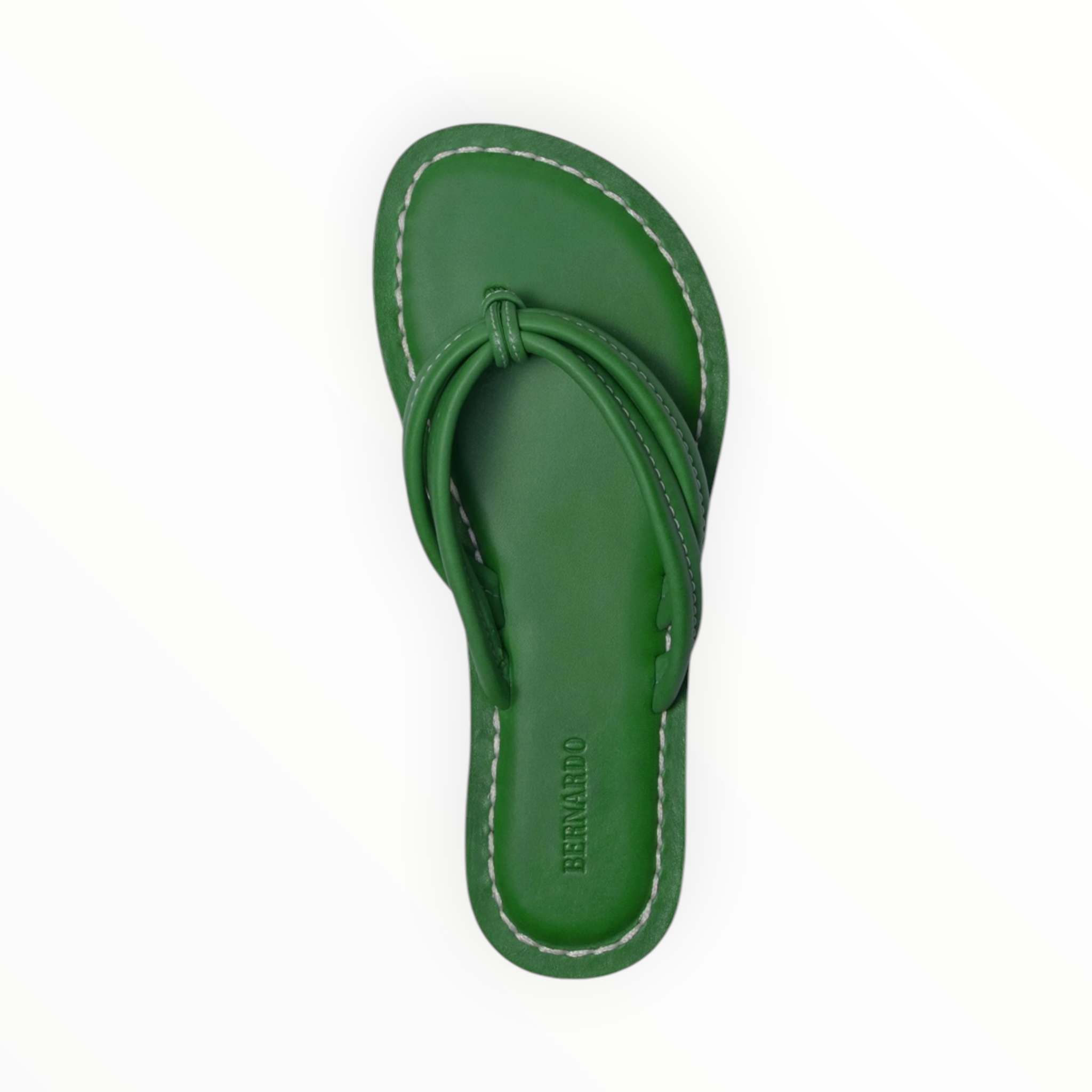 BERNARDO Miami Thong Sandal Kelly Green Antique Calf