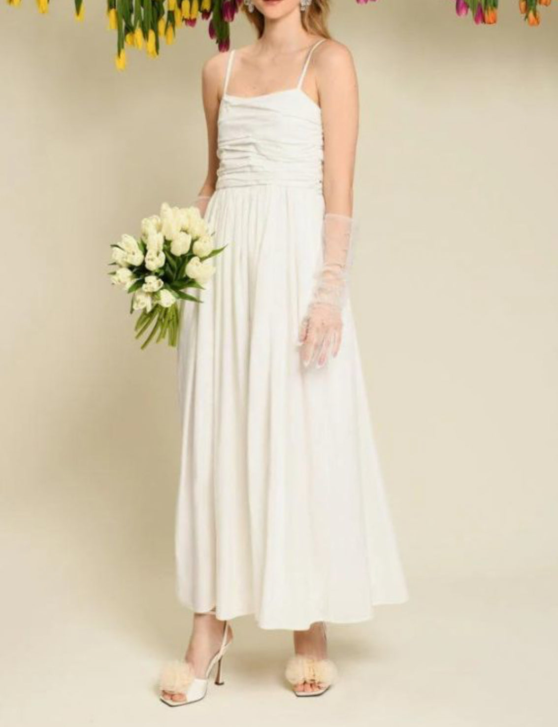 Sister Jane Arabella Bead Cami Dress - Pearled Ivory